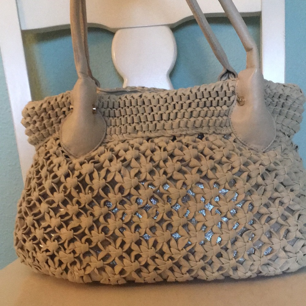 Beige summer handbag